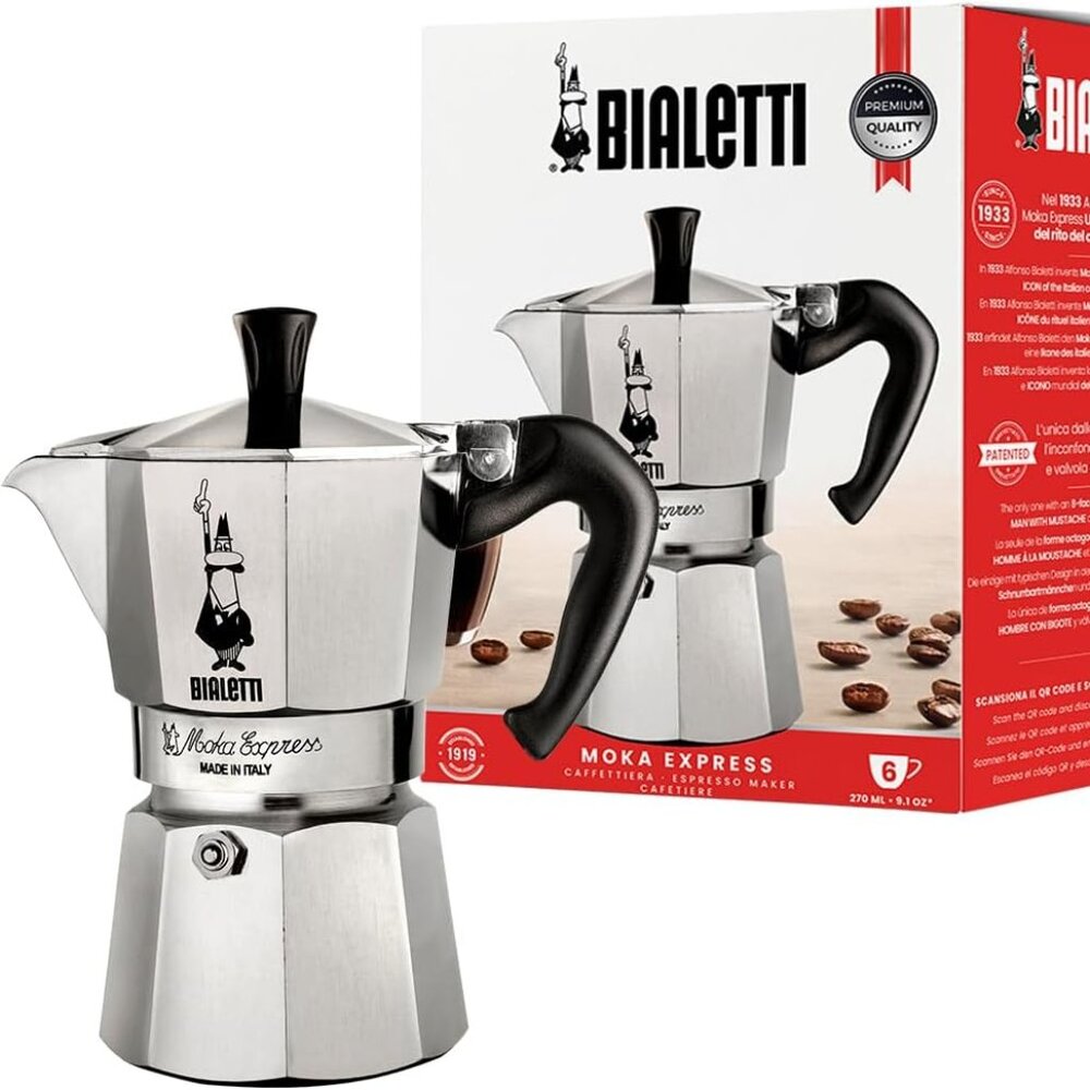 Bialetti Moka Express Iconic Italian Stovetop Espresso Maker